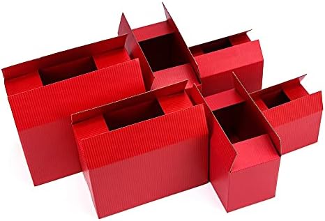 שוקלה 914 5 יחידות / 10 יחידות אדום קרטון גלי נייר אחסון קטן תיבת תכשיט אריזת אריזת מתנה תמיכה