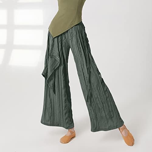 מכנסיים לנשים עבודה מזדמן עם כיסי נשים של מכנסיים בלט מודרני ריקוד מכנסיים אימון מכנסיים עם כיסים עבור